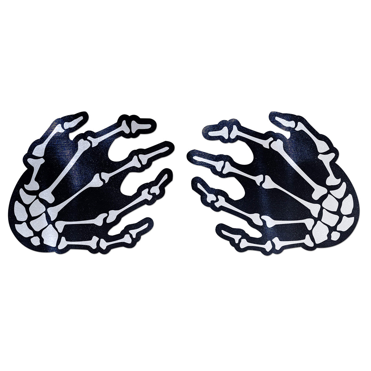 PASTEASE SKELETON HANDS PASTIES BLACK