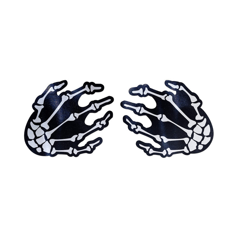 PASTEASE - SKELETON HANDS PASTIES BLACK