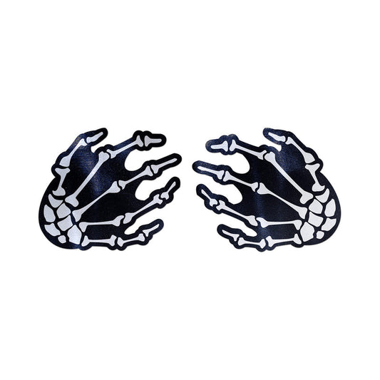 PASTEASE - SKELETON HANDS PASTIES BLACK