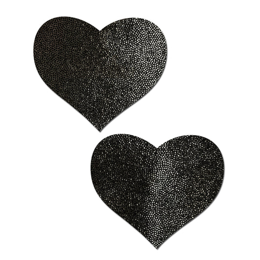 PASTEASE EVERYDAY REUSABLE HEART PASTIES BLACK