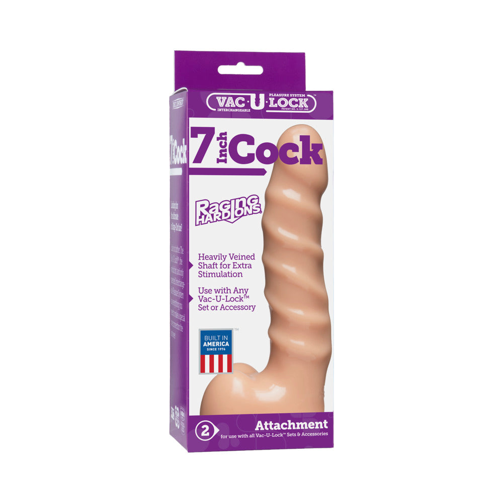 DOC JOHNSON - VAC-U-LOCK - PENE DE 7 PULGADAS - ERECCIONES EXTREMADAS BLANCO