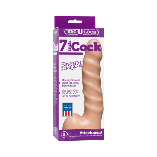 VAC-U-LOCK - 7 INCH COCK - RAGING HARD-ONS WHITE