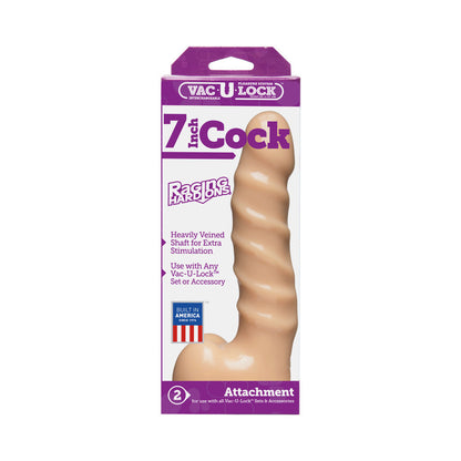 DOC JOHNSON - VAC-U-LOCK - PENE DE 7 PULGADAS - ERECCIONES EXTREMADAS BLANCO