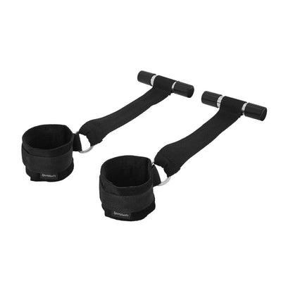 SPORTSHEETS ADJUSTABLE DOOR JAM CUFFS SET BLACK