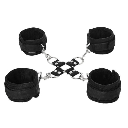 SPORTSHEETS 5-PIECE ADJUSTABLE HOG TIE & CUFF SET BLACK