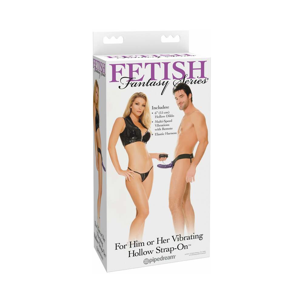 PIPEDREAM - FETISH FANTASY SÉRIE POUR LUI OU ELLE STRAP-ON CREUX VIBRANT DE 15 CM (6 PO)