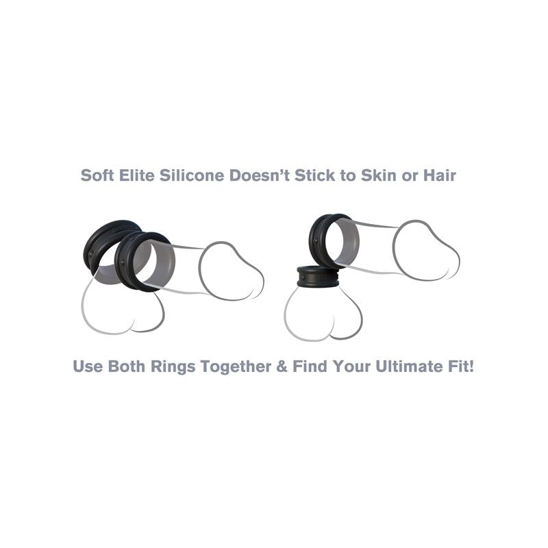 FANTASY C-RINGZ - 2 SET PENIS RING BLACK