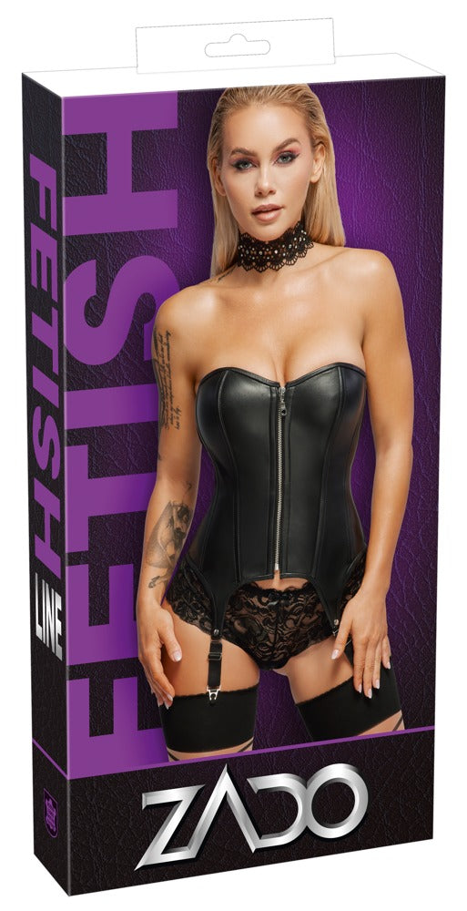 ZADO - LEATHER SUSPENDER CORSET