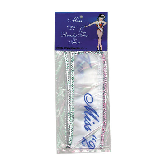 LITTLE GENIE - MISS 21 & READY FOR FUN SASH