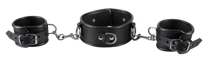 ZADO - LEATHER COLLAR AND HANDCUFFS