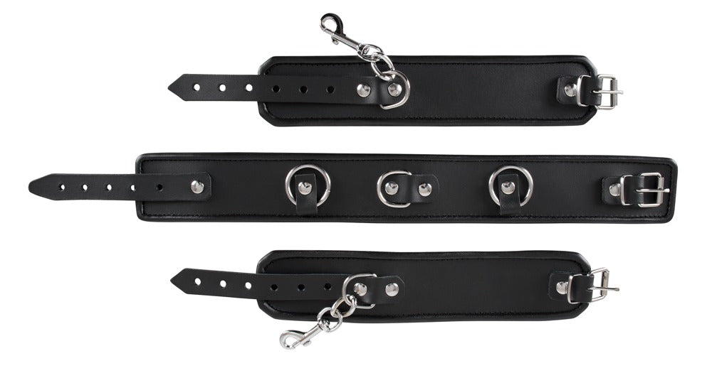 ZADO - LEATHER COLLAR AND HANDCUFFS