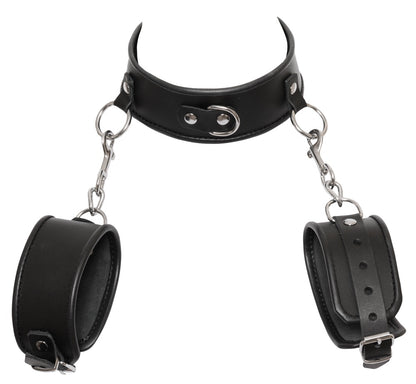 ZADO - LEATHER COLLAR AND HANDCUFFS