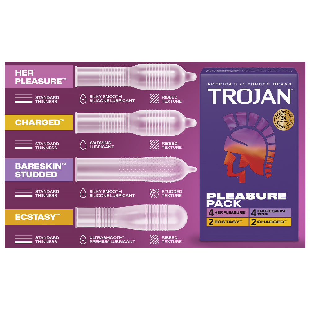 PARADISE MARKETING - TROJAN PLEASURE PACK 12-PACK