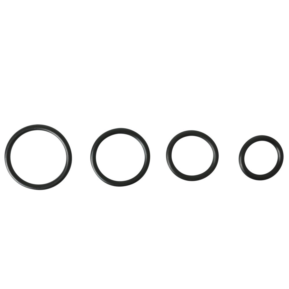 SPORTSHEETS - RUBBER O-RING 4-PACK BLACK