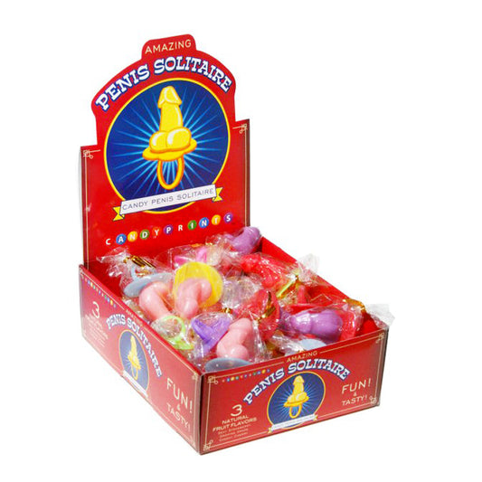 LITTLE GENIE - EXPOSITOR DE ANILLOS TIPO CHUPETE CON FORMA DE PENE SÚPER DIVERTIDOS