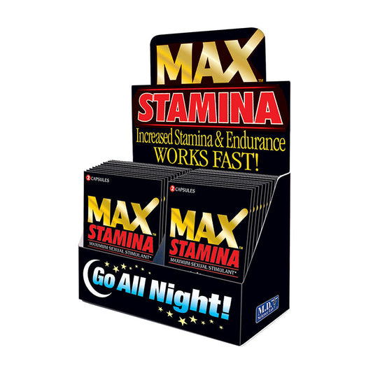 SWISS NAVY - MAXSTAMINA SEXUAL STIMULANT CAPSULES 2-PACK 24-PIECE DISPLAY