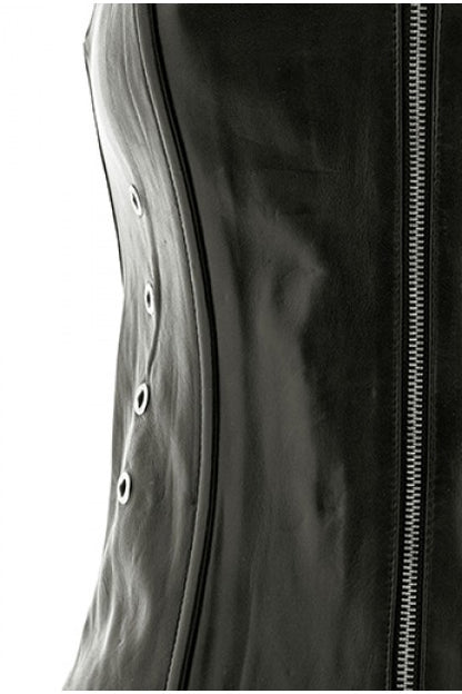 STORMY LEATHER - CORSET NEGRO,CUERO C/TANGA TM