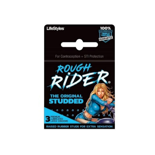 LIFESTYLES ROUGH RIDER ORIGINAL STUDDED (3PK)
