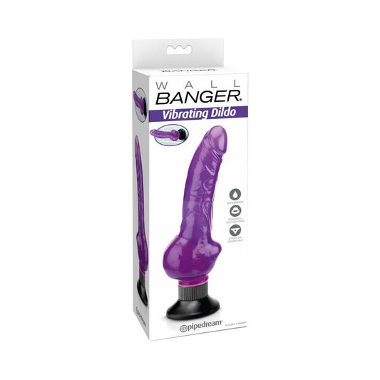 PIPEDREAM - WATERPROOF WALL BANGERS REALISTIC VIBRATOR WITH SUCTION CUP PURPLE