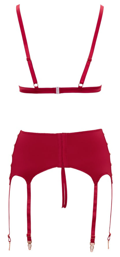 ABIERTA FINA - BRA AND SUSPENDER SET