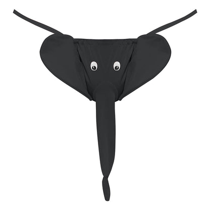 MALE POWER SQUEAKER ELEPHANT G-STRING BLACK O/S
