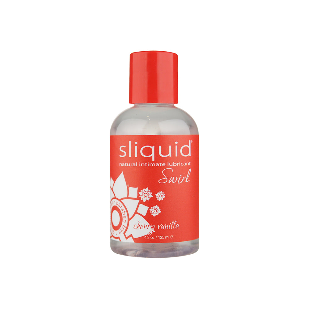SLIQUID SWIRL CHERRY VANILLA FLAVORED LUBRICANT 4.2 OZ.