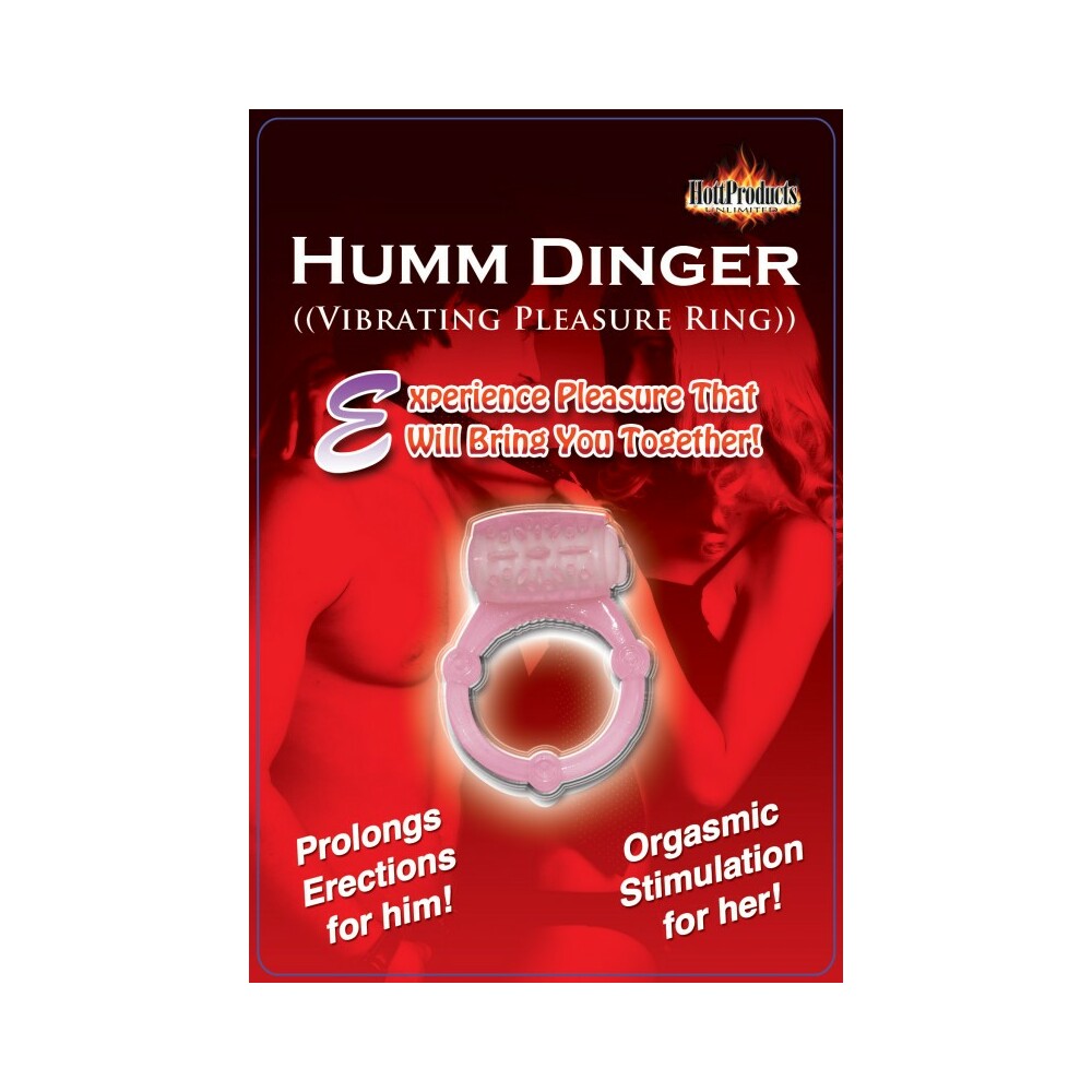 HOTT PRODUCTS - HUMM DINGER DUAL VIBRATING COCK RING (PURPLE)