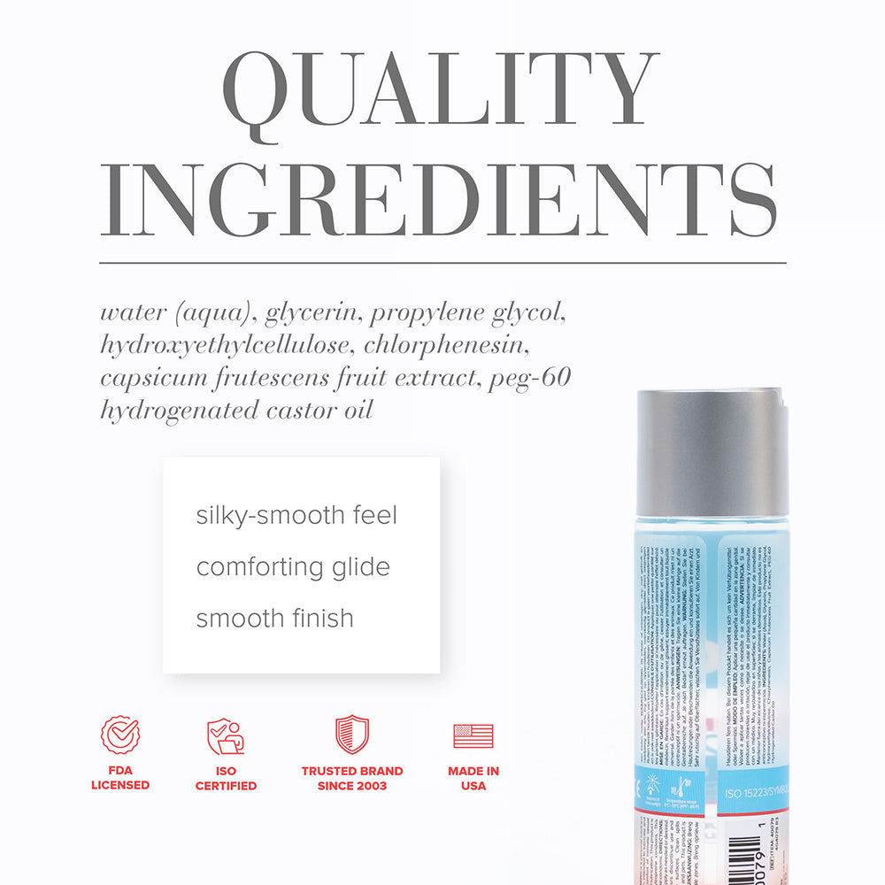 JO H2O WARMING WATER-BASED LUBRICANT 4 OZ.