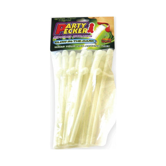 HOTT PRODUCTS - PARTY PECKER SIPPING STRAWS (GLOW)