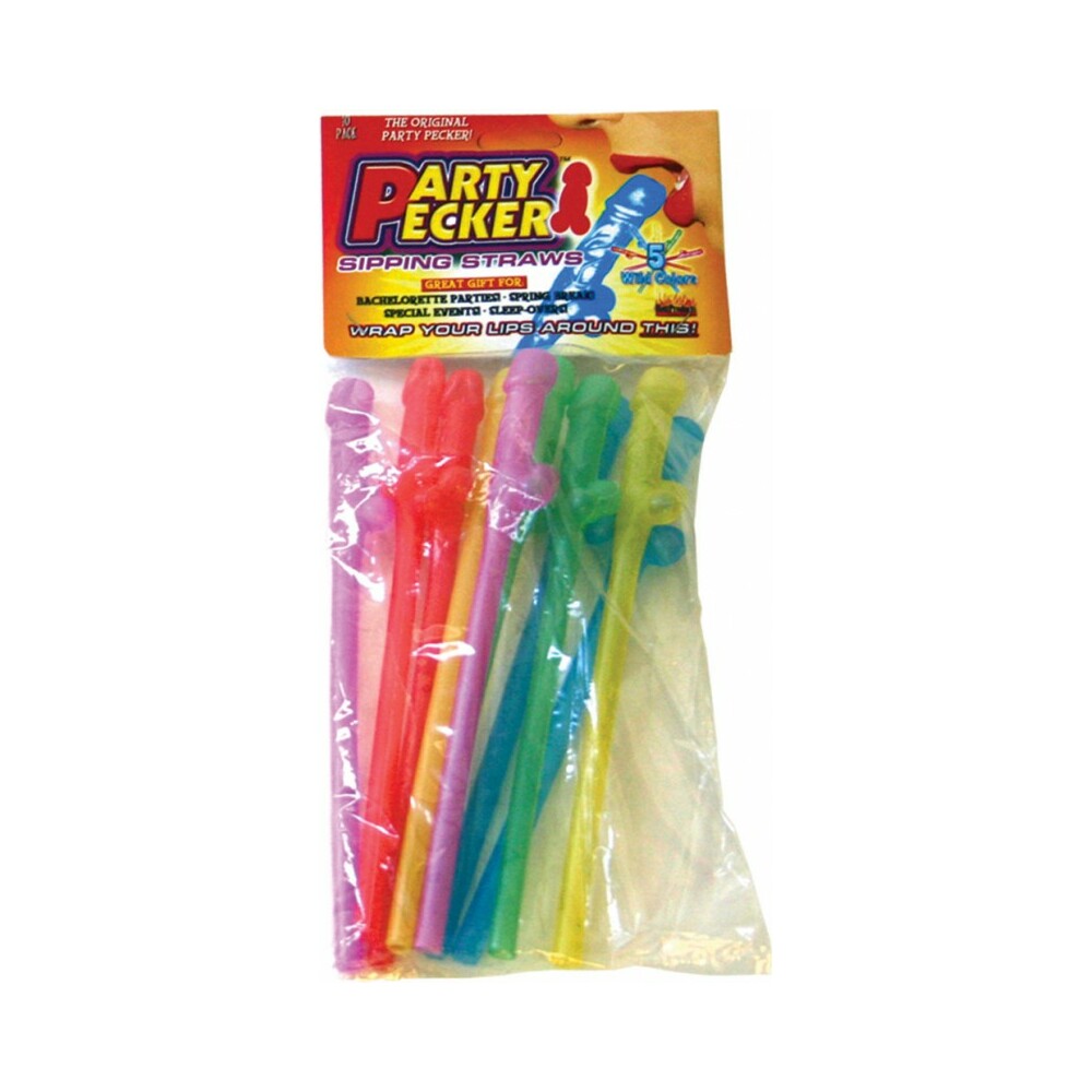 PARTY PECKER SIPPING STRAWS (ASSORTED)