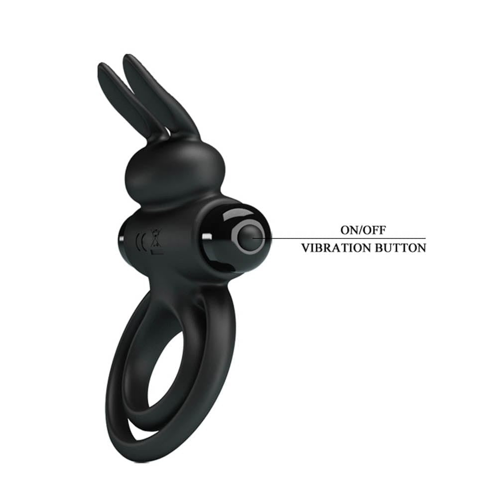 PRETTY LOVE - PRETTY LOVE VIBRANT PENIS RING 3 BLACK