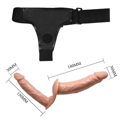 DEBRA - WEARABLE HARNESS STRAP ON DOUBLE ENDED REALISTIC DILDO
