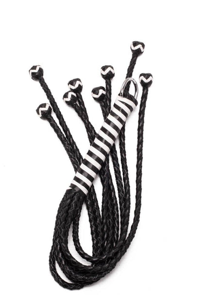 DEVIL STICKS - 8 TAIL POLISH LEATHER FLOGGER 22 INCH