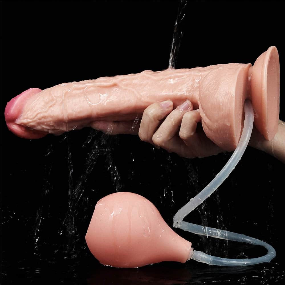 LOVETOY - 10'' SQUIRT EXTREME DILDO FLESH