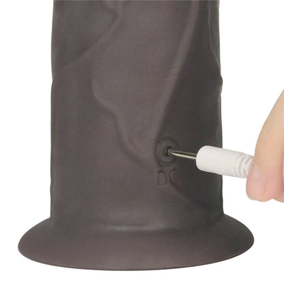 LOVETOY - 9'' DUAL LAYERED SILICONE ROTATOR BROWN