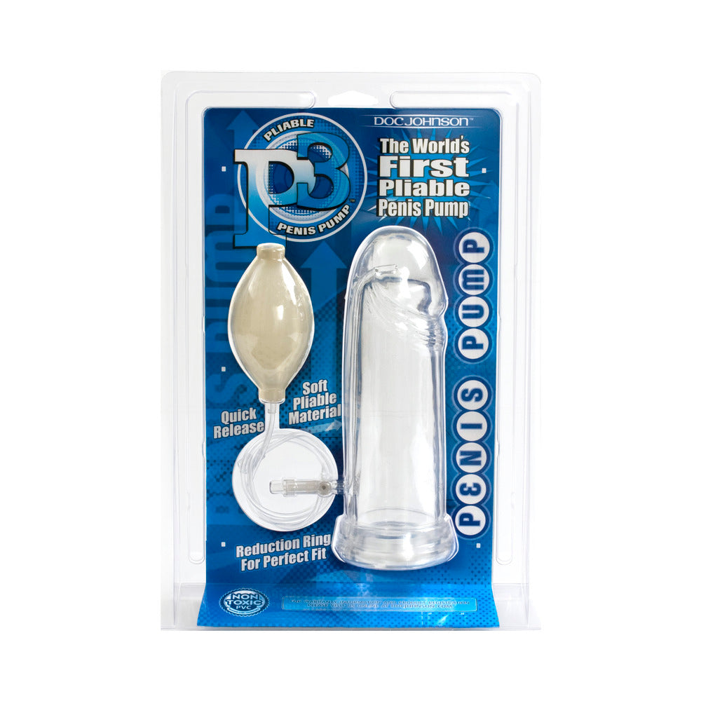 DOC JOHNSON - BOMBA PENEANA P3 (TRANSPARENTE)