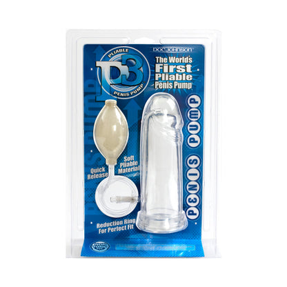DOC JOHNSON - BOMBA PENEANA P3 (TRANSPARENTE)