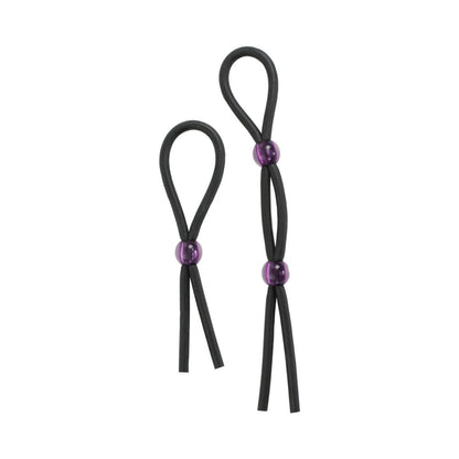 COCK TIES (BLACK)  LASSO/BOLO