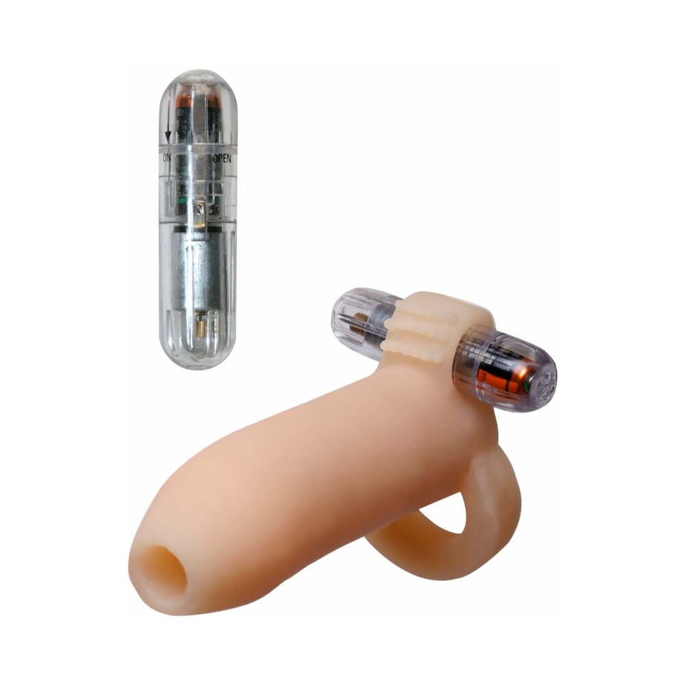 PIPEDREAM - READY-4-ACTION REAL FEEL PENIS ENHANCER VIBRATING EXTENSION SLING BEIGE