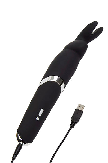 LOVEHONEY - HAPPY RABBIT WAND VIBRATOR BLACK