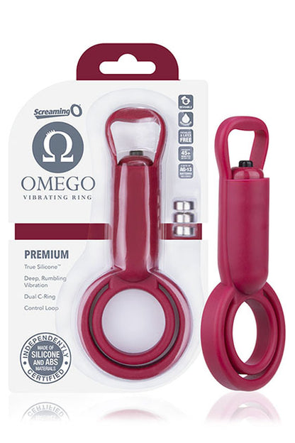 SCREAMING O - ANILLO VIBRADOR OMEGO (SOLO COLOR MERLOT)