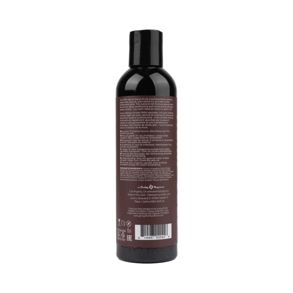 EARTHLY BODY - HEMP SEED MASSAGE OIL SKINNY DIP 8 OZ.