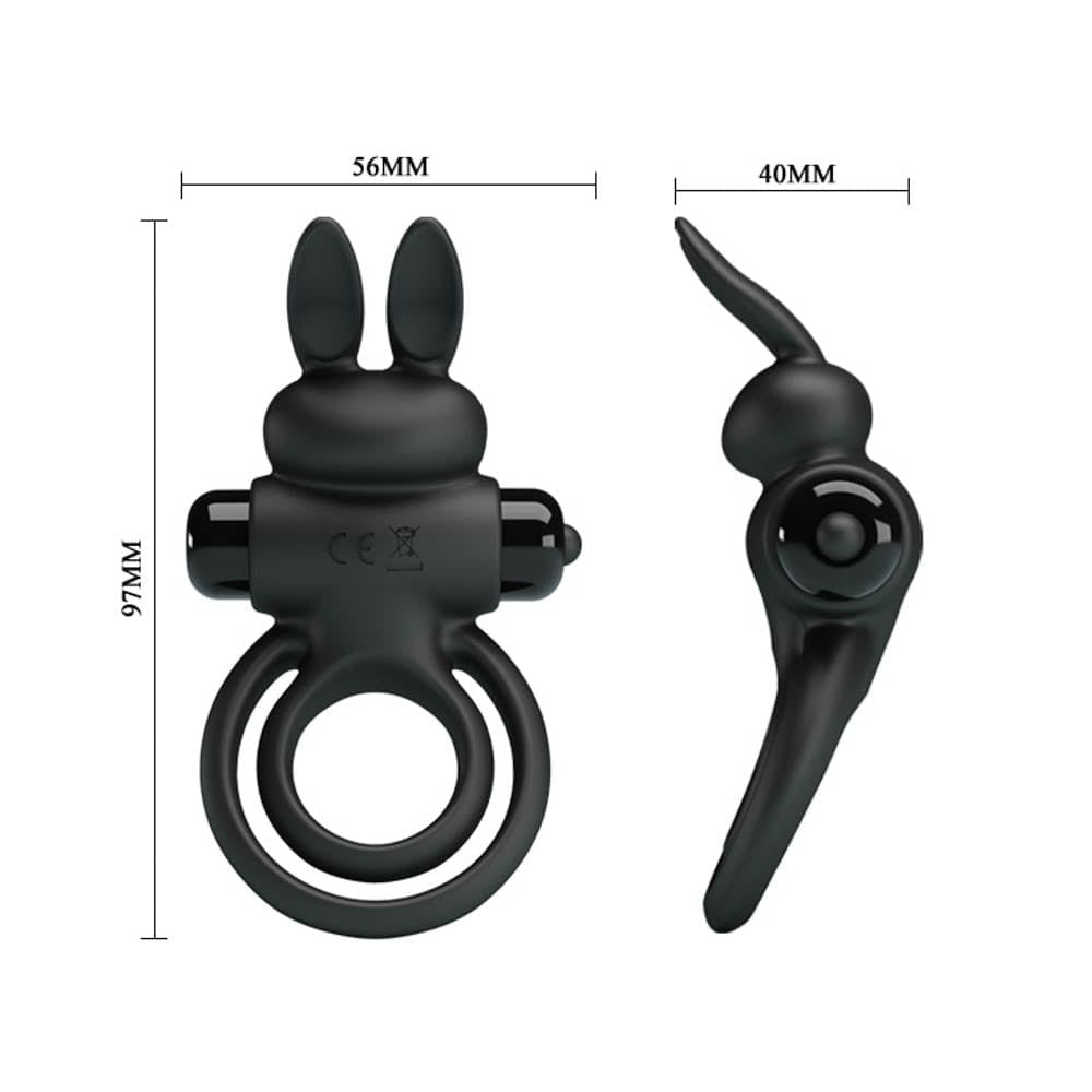 PRETTY LOVE - PRETTY LOVE VIBRANT PENIS RING 3 BLACK