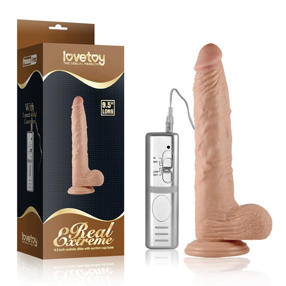 LOVETOY - 9.5'' REAL EXTREME VIBRATING DILDO