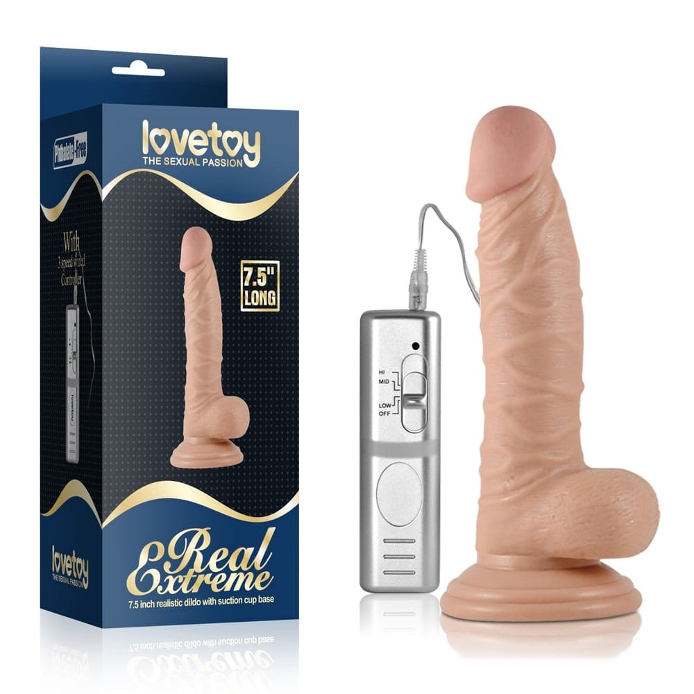 LOVETOY - 7.5" REAL EXTREME VIBRATING DILDO