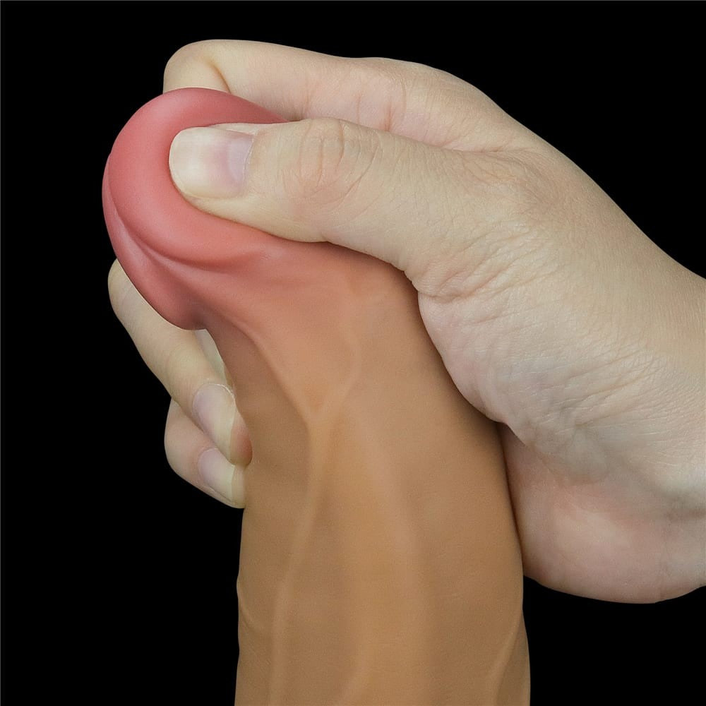 LOVETOY - 9.0'' DUAL LAYERED PLATINUM SILICONE ROTATOR