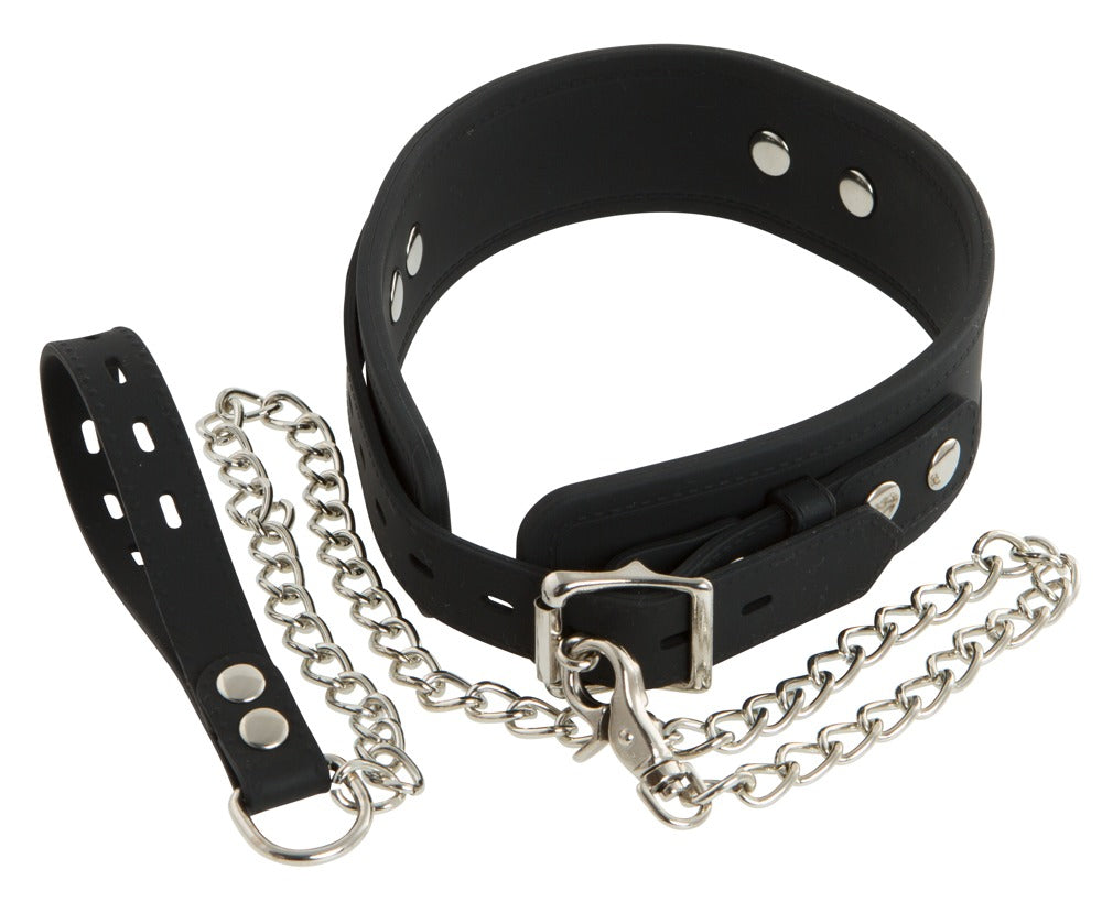BAD KITTY - SILICONE COLLAR WITH LEASH