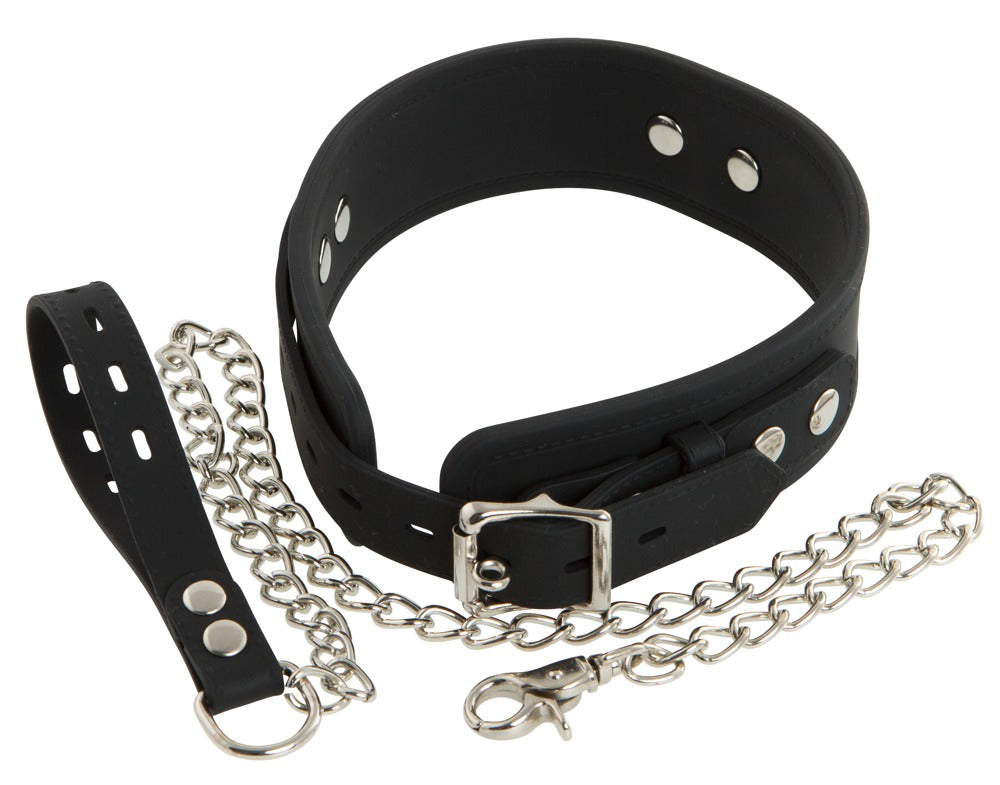 BAD KITTY - SILICONE COLLAR WITH LEASH