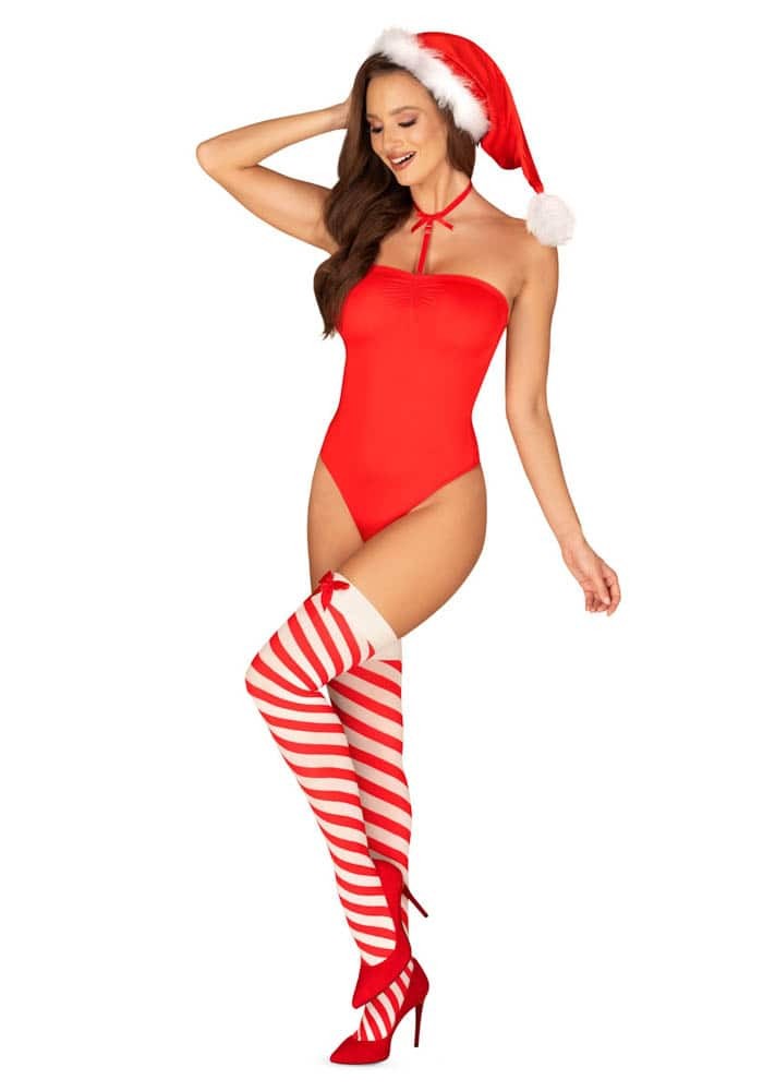 OBSESSIVE - KISSMAS TEDDY RED L/XL