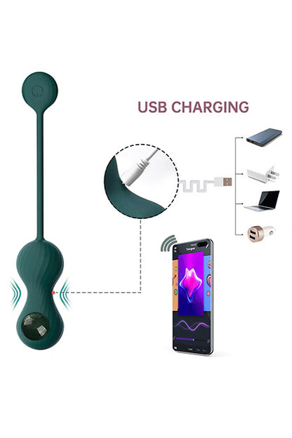 MAGIC MOTION - CRYSTAL DUO SMART KEGEL VIBRATOR WITH WEIGHT SET